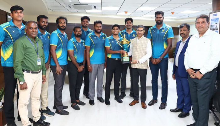 Indian Bank congratulates Volleyball team